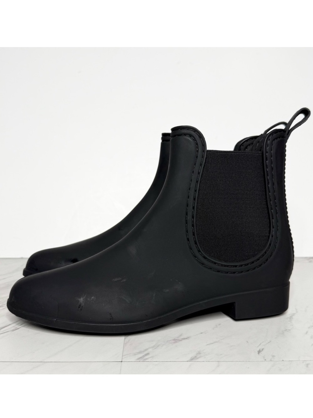 Jeffrey Campbell Forecast Chelsea Black Rain Boot 8